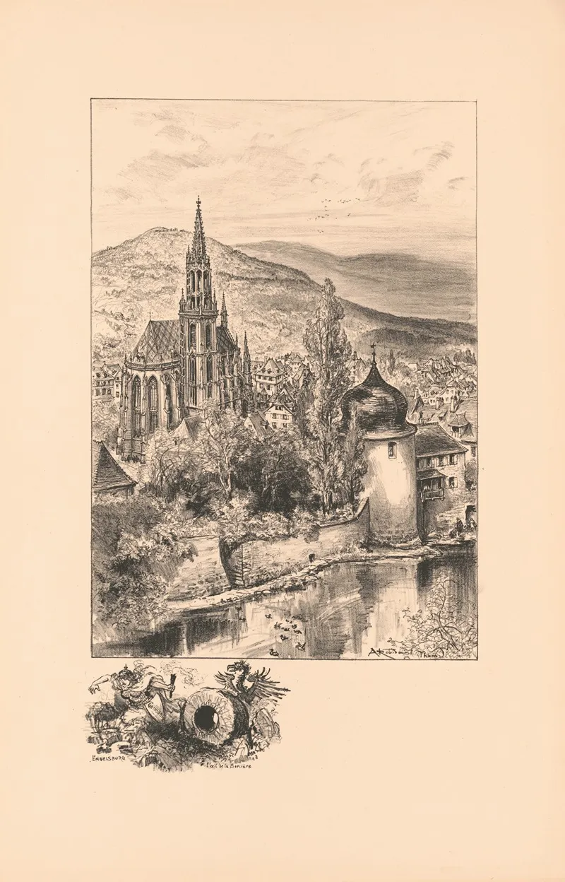 Thann by Albert Robida - Canvas Print