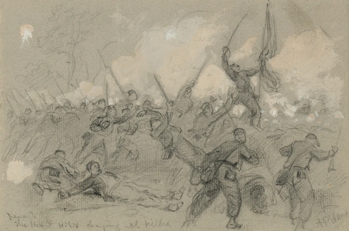 The 164th N Y V Charging Col Killed