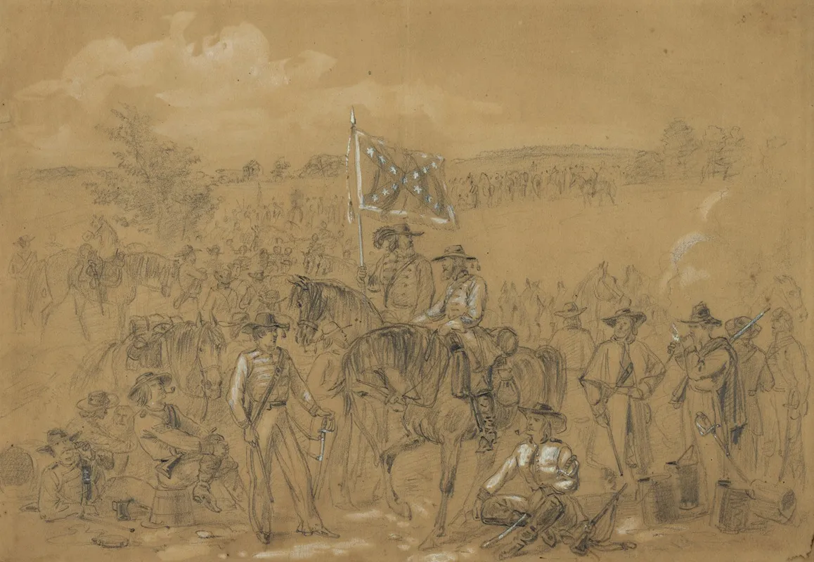 The 1st Virginia Cavalry At A Halt