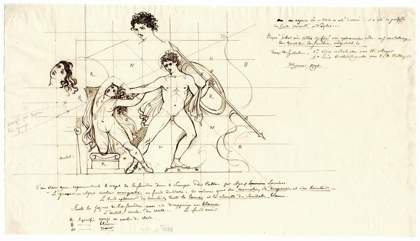 The Abduction Of Cassandra The Heads Repeated by David Humbert de Superville - Canvas Print