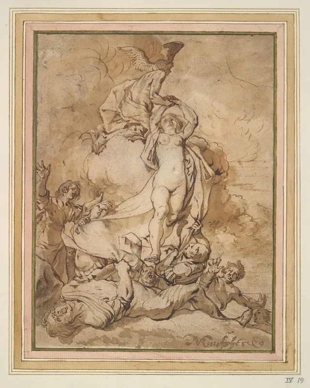 The Abduction Of Contento by Nicolaus Knüpfer - Canvas Print