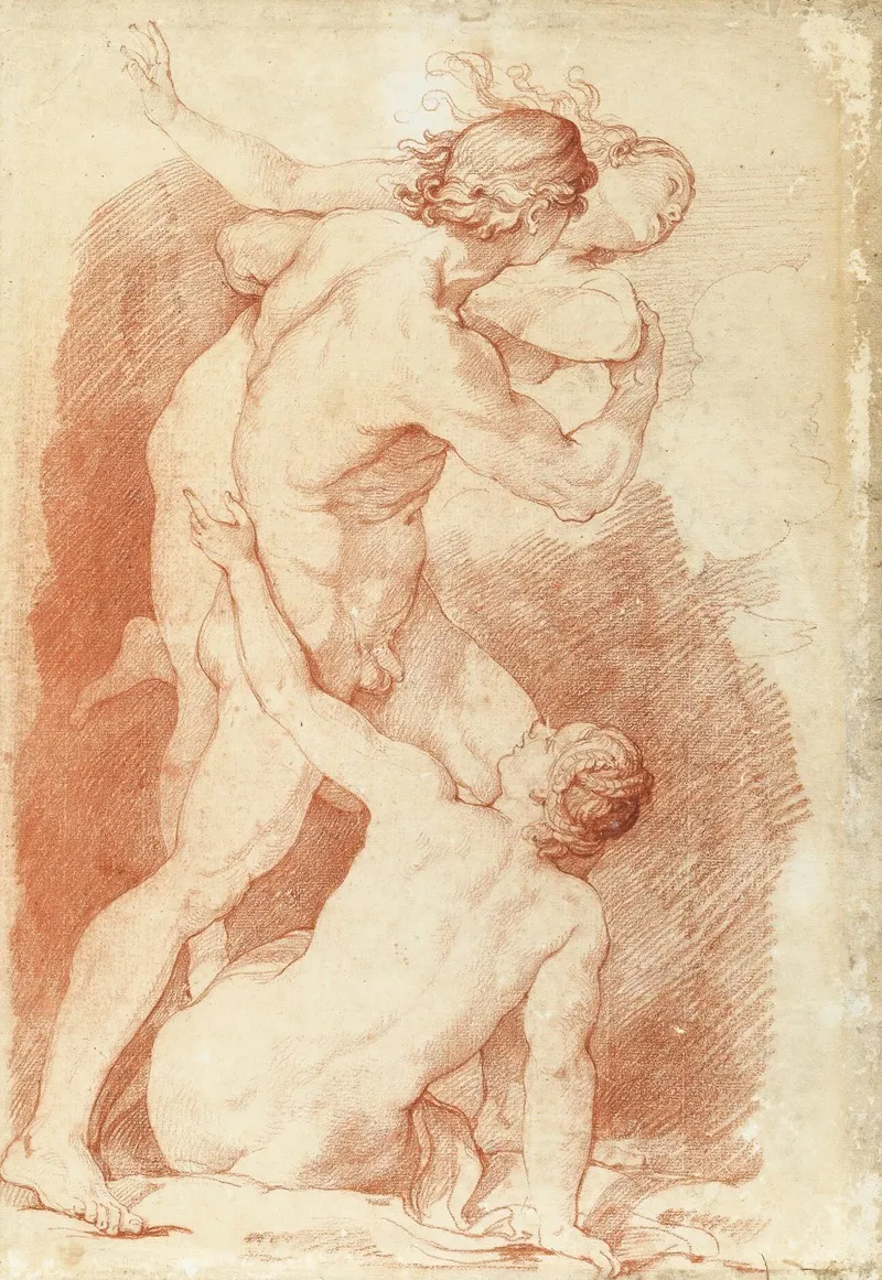 The Abduction Of Helen 4 by Charles-Joseph Natoire - Canvas Print