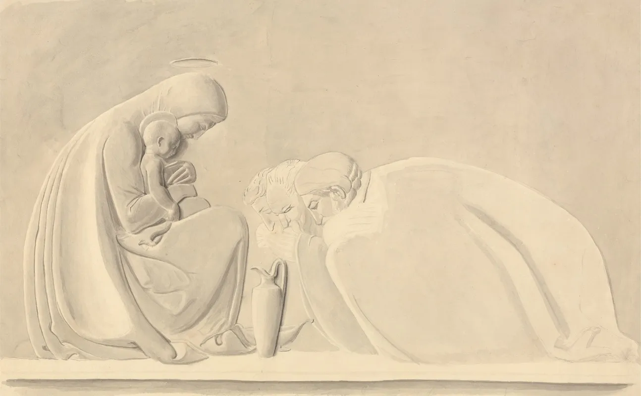 The Adoration Of The Magi A Design For Bas Relief
