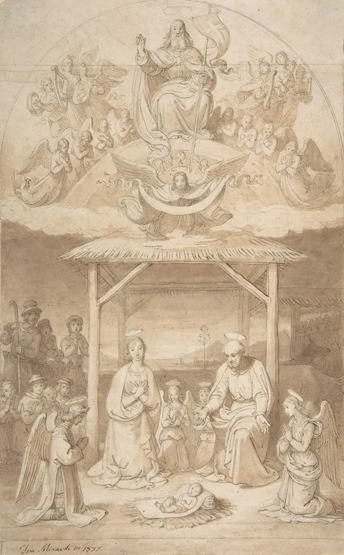 The Adoration Of The Shepherds 60 by Tommaso Minardi - Canvas Print