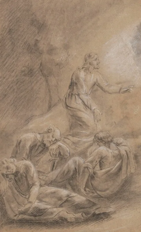 The Agony Of Christ by Jean Antoine Verschaeren - Canvas Print