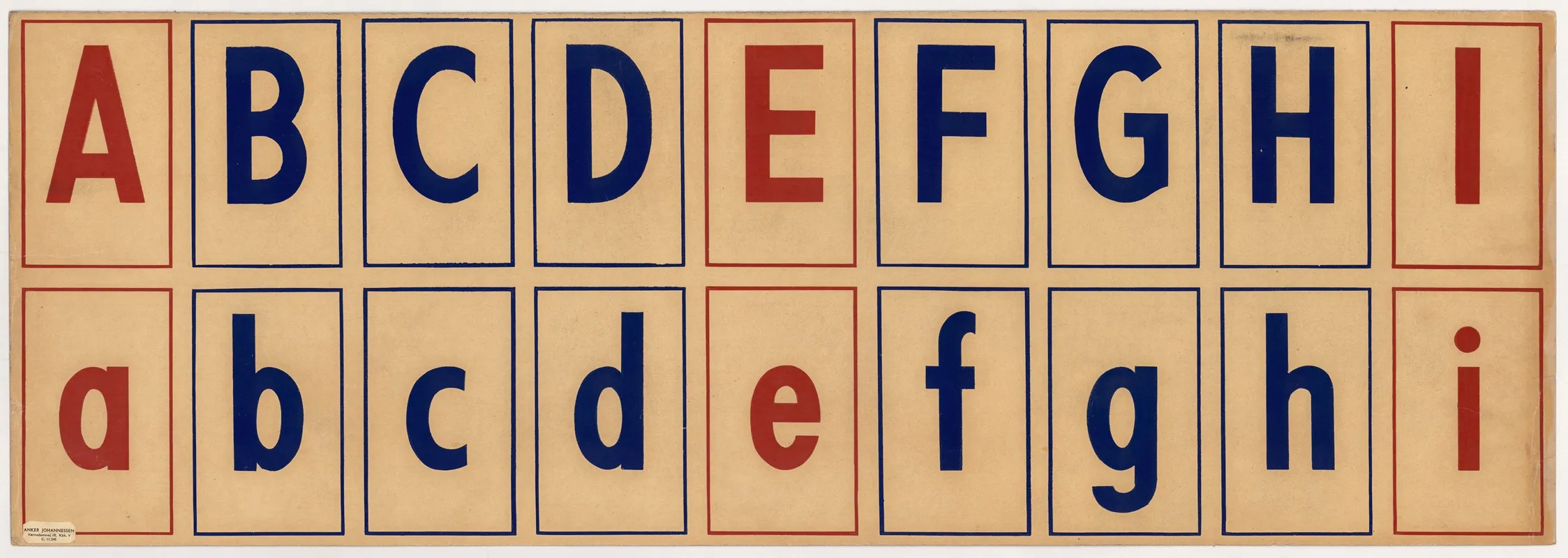 The Alphabet A To I