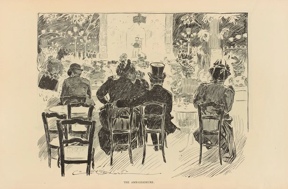 The Ambassadeurs 2 by Charles Dana Gibson - Canvas Print