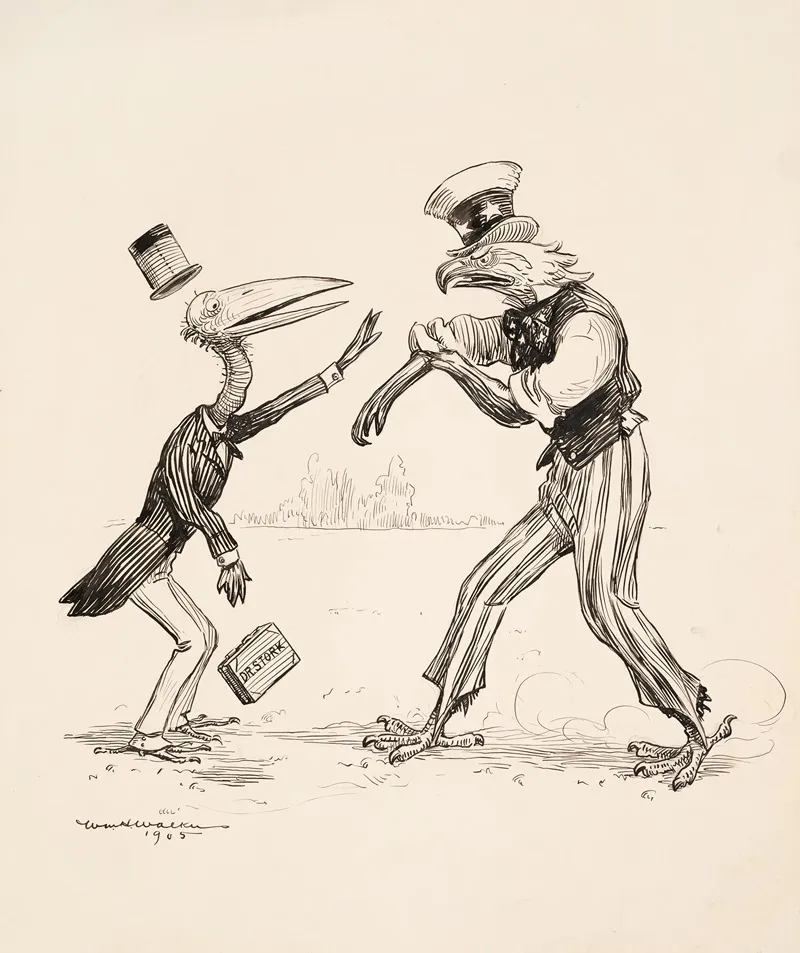 The American Eagle Prepares To Fight A Scared Dr Stork