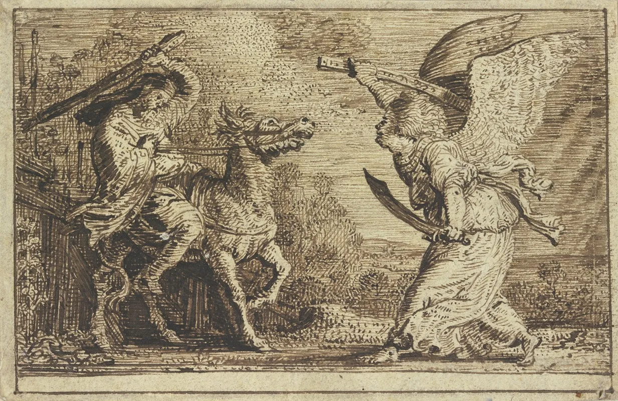 The Angel Appears To Balaam by Claes Cornelisz. Moeyaert - Canvas Print
