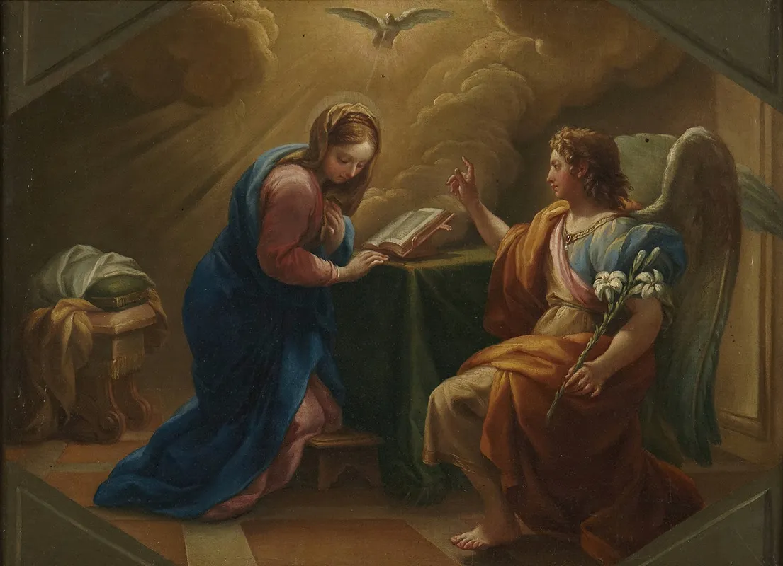 The Annunciation 54 by Agostino Masucci - Canvas Print