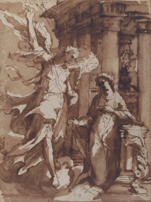 The Annunciation 60 by Francesco Curia - Canvas Print