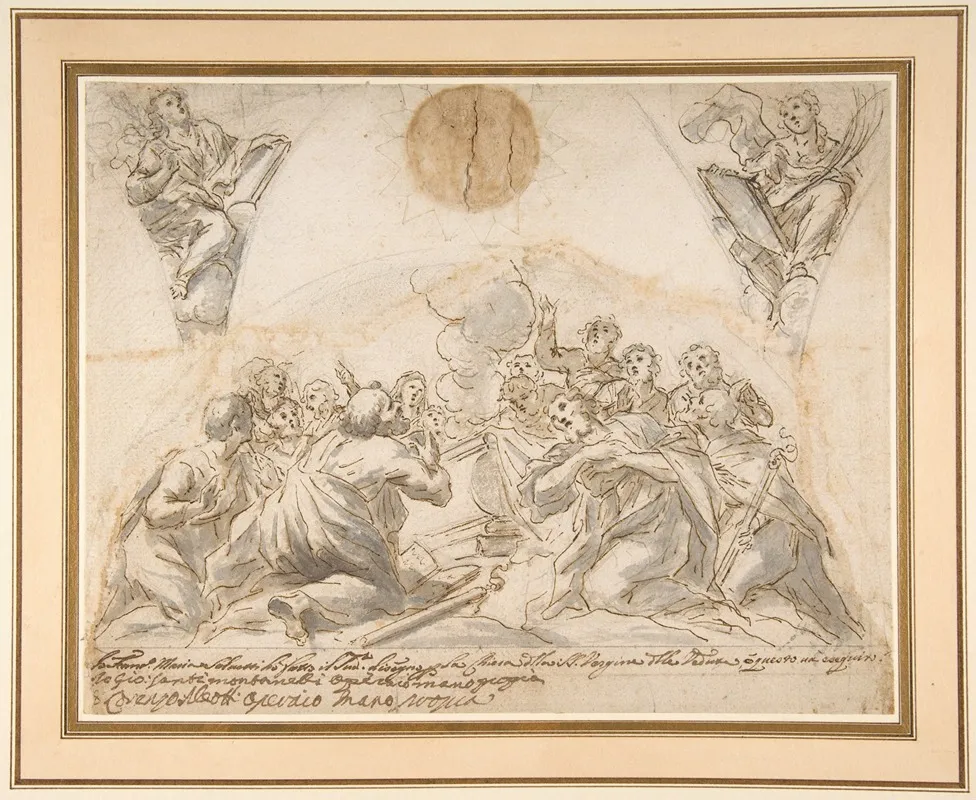 The Apostles At The Tomb Of The Virgin And Studies For Two Pendentives