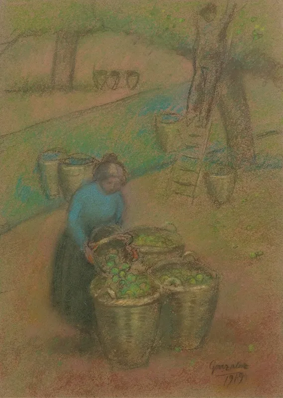 The Apple Basket by Julio González - Canvas Print