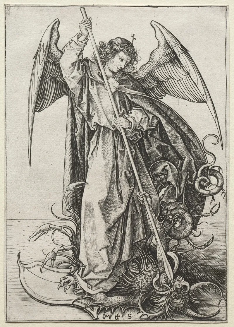 The Archangel Michael Piercing The Dragon