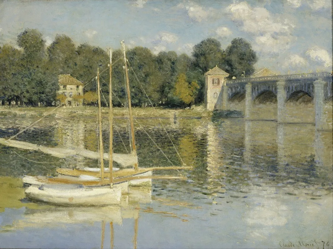 The Argenteuil Bridge by Claude Monet - Canvas Print