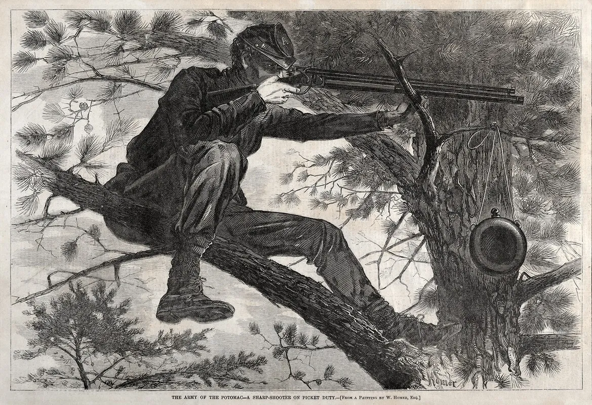 The Army Of The Potomac A Sharpshooter On Picket Duty