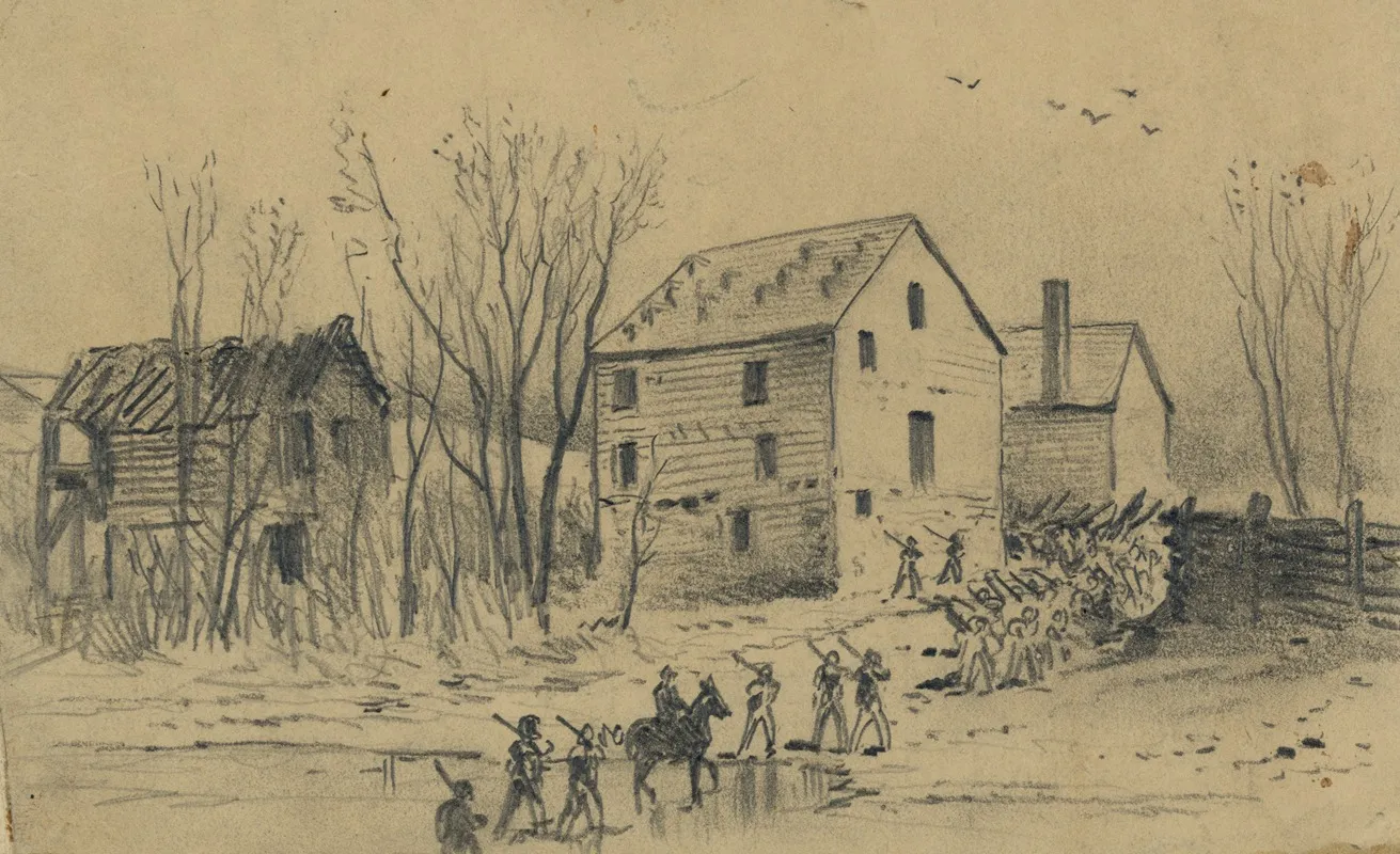 The Army Of The Potomac Crossing Broad Run Retreat From Culpepper