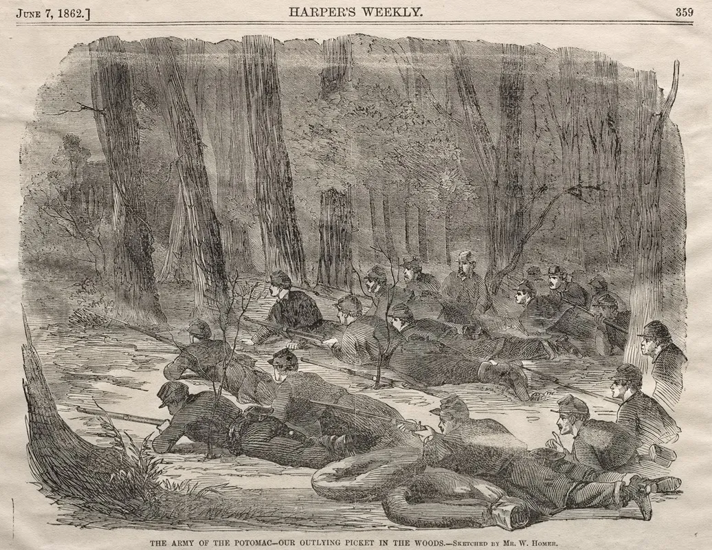 The Army Of The Potomac Our Outlying Picket In The Woods
