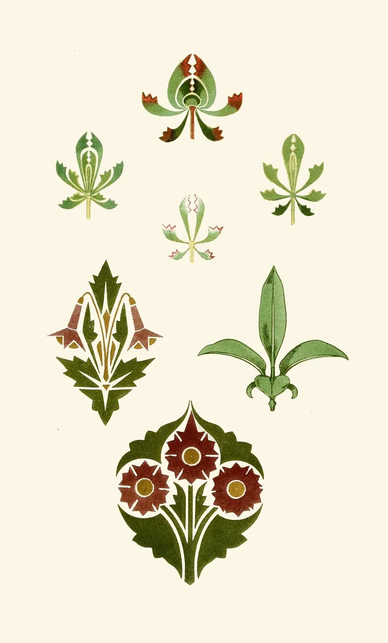 The Art Of Decorative Design Pl01 by Christopher Dresser - Canvas Print