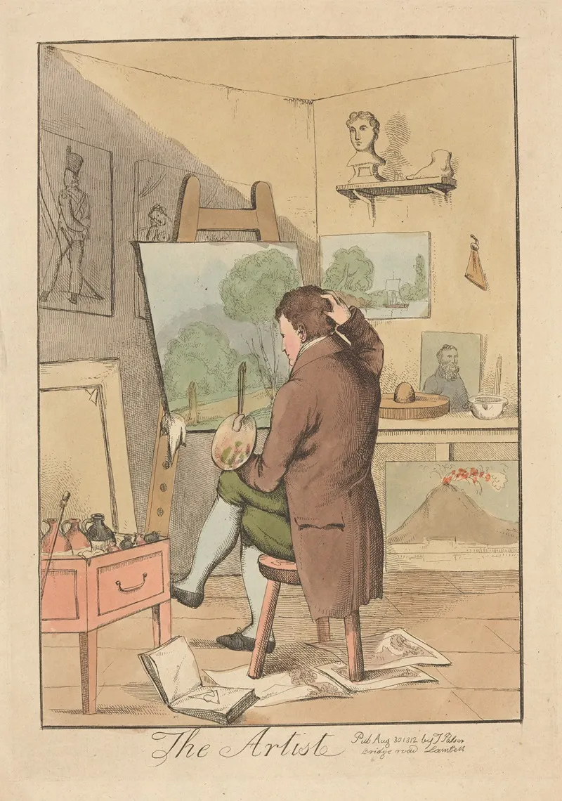 The Artist 2 by William Heath - Canvas Print