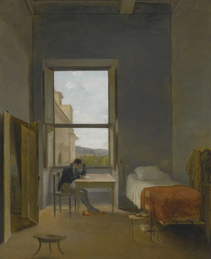 The Artist In His Room In The Villa Medici Rome