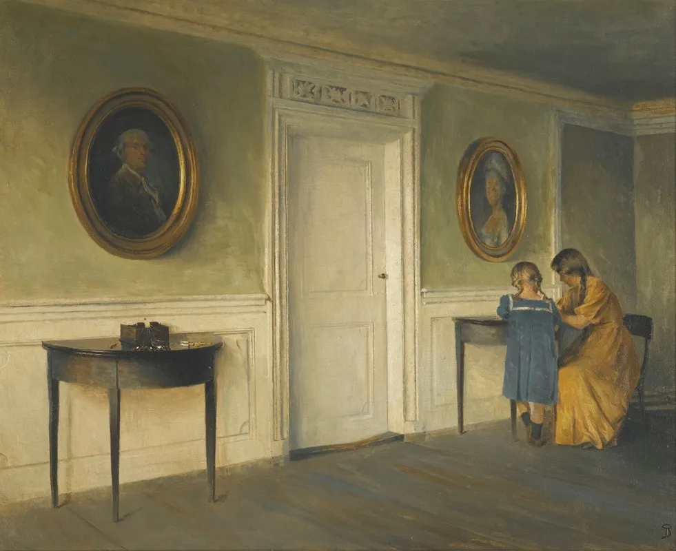 The Artists Daughters In An Interior