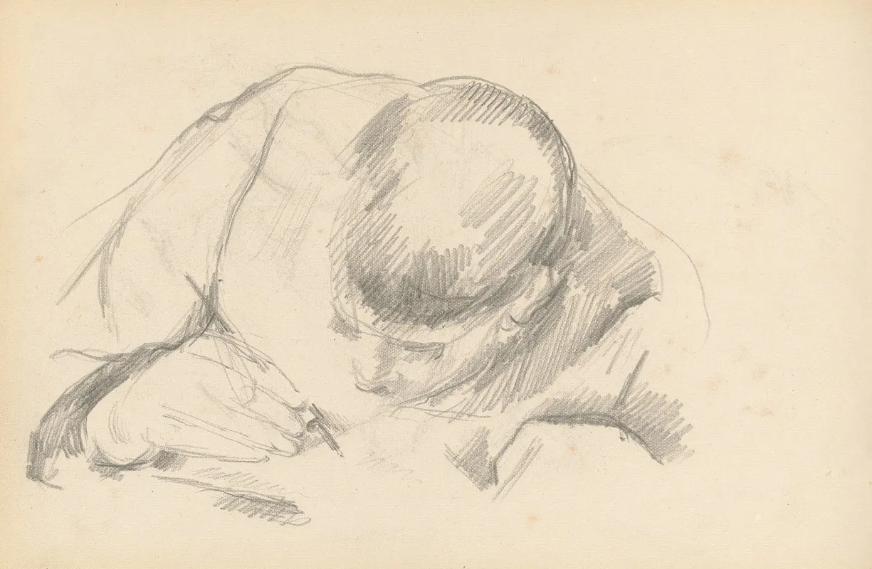 The Artists Son Writing by Paul Cézanne - Canvas Print