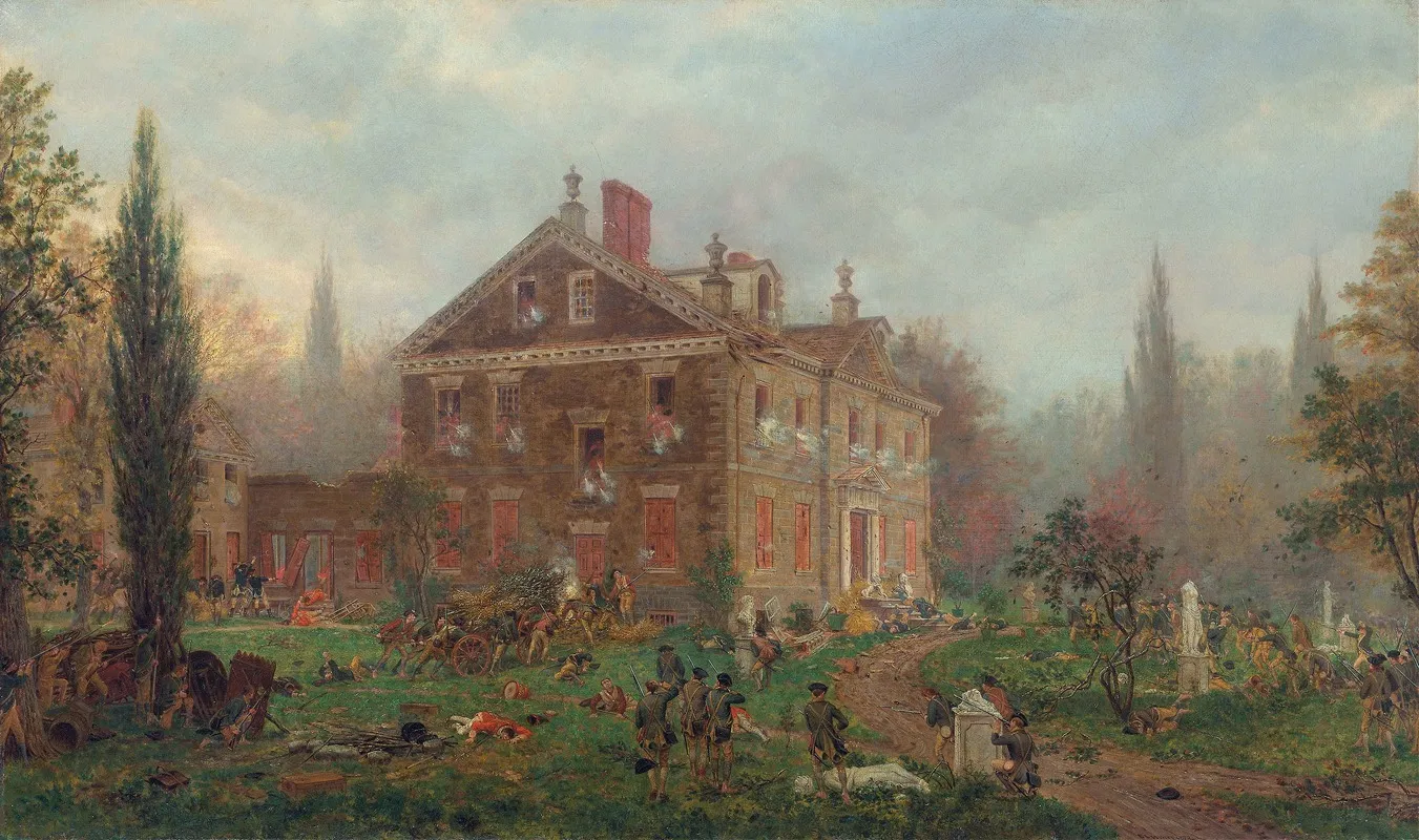 The Attack On Chews House During The Battle Of Germantown 1777
