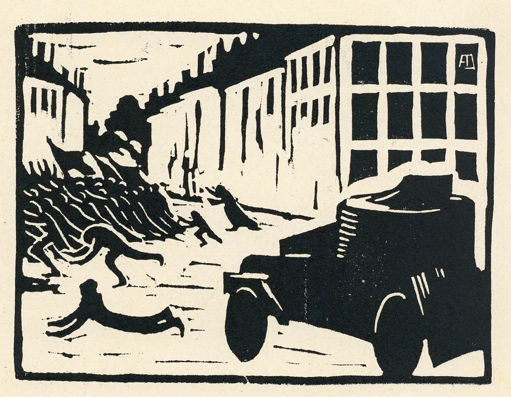 The Auto 2 by Albert Daenens - Canvas Print