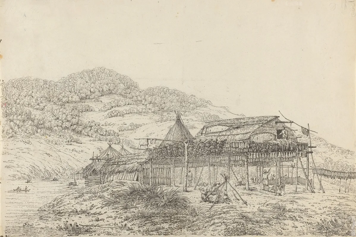 The Balagans Or Summer Habitations With The Method Of Drying Fish At St Peter And Paul Kamtschatka