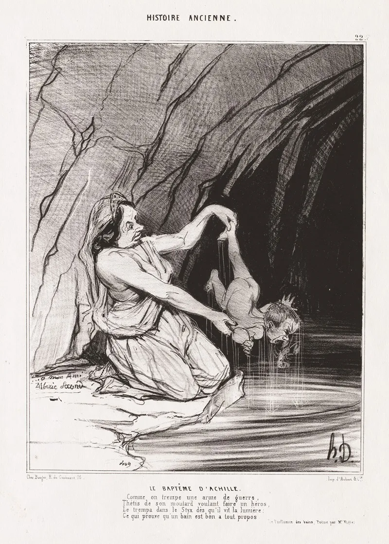 The Baptism Of Achilles by Honoré Daumier - Canvas Print