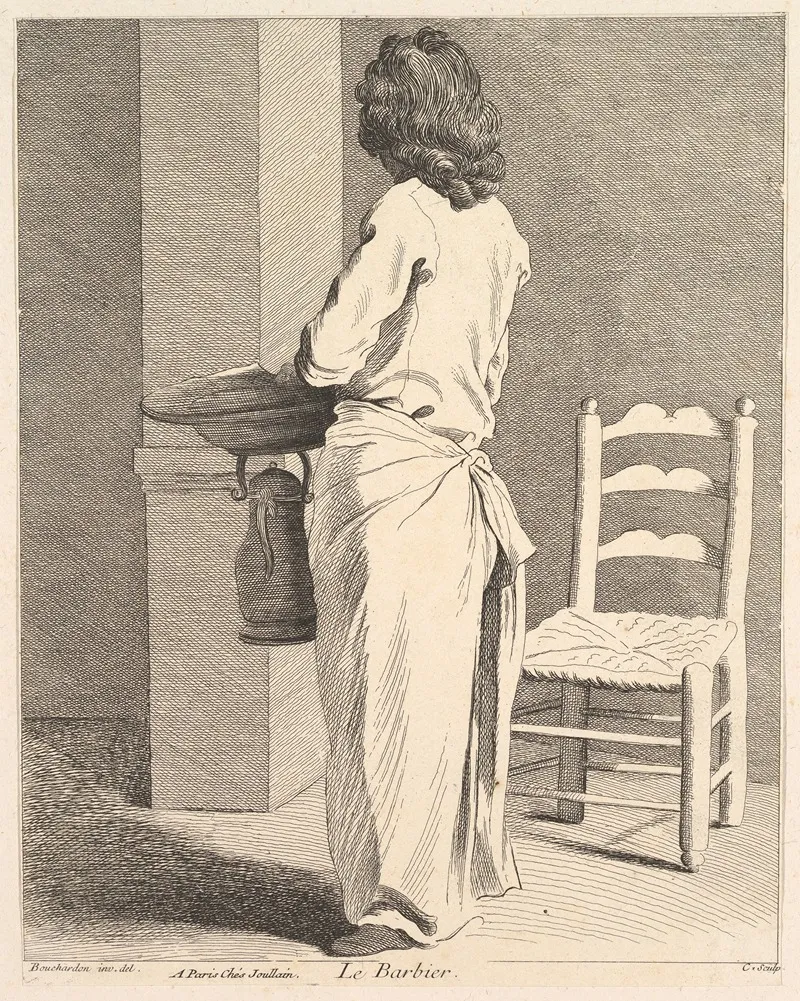 The Barber 3 by Edmé Bouchardon - Canvas Print