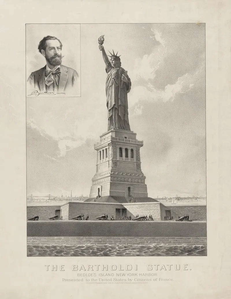 The Bartholdi Statue Bedloes Island New York Harbor Presented To The United States By Citizens Of France