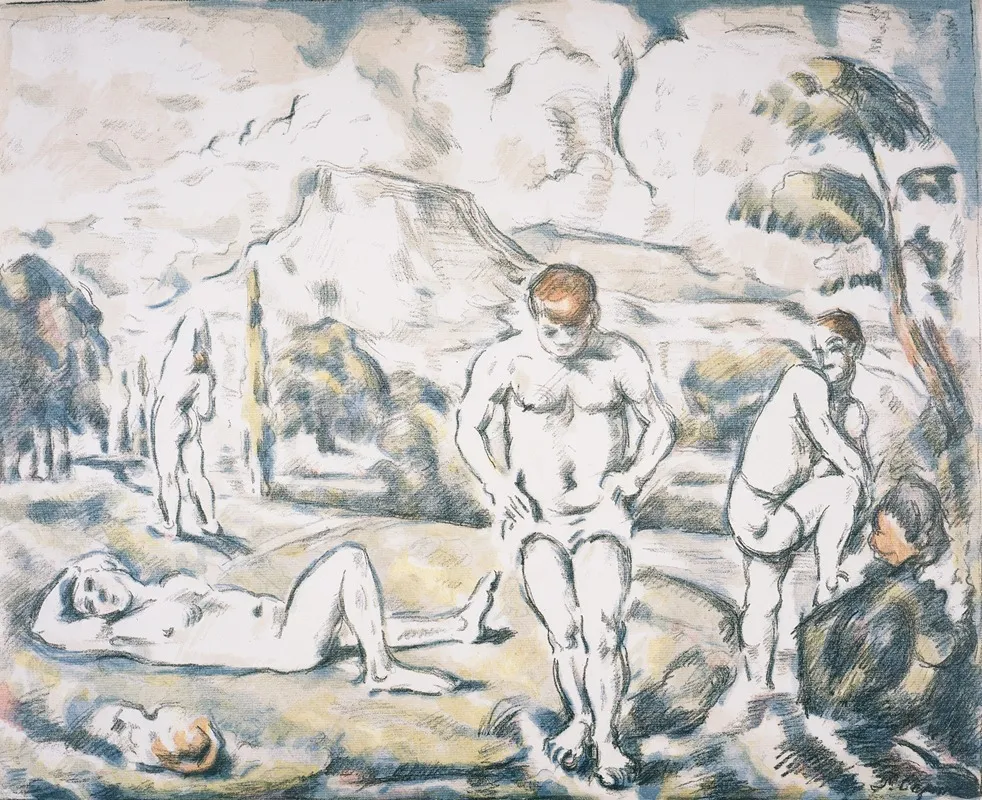 The Bathers 13 by Paul Cézanne - Canvas Print