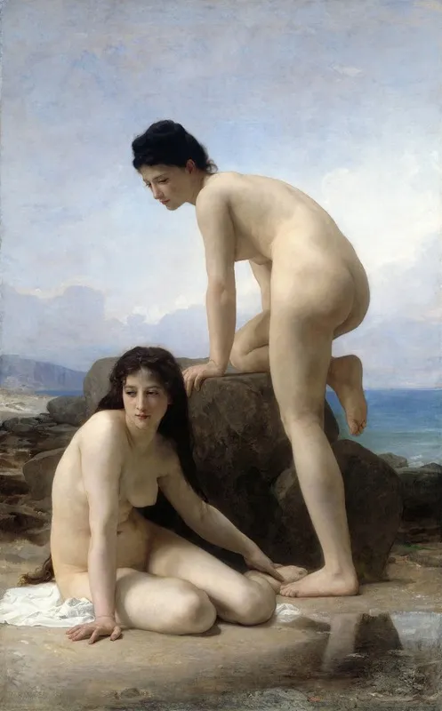 The Bathers 5 by William Bouguereau - Canvas Print