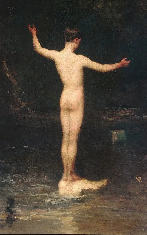 The Bathers 9 by William Morris Hunt - Canvas Print