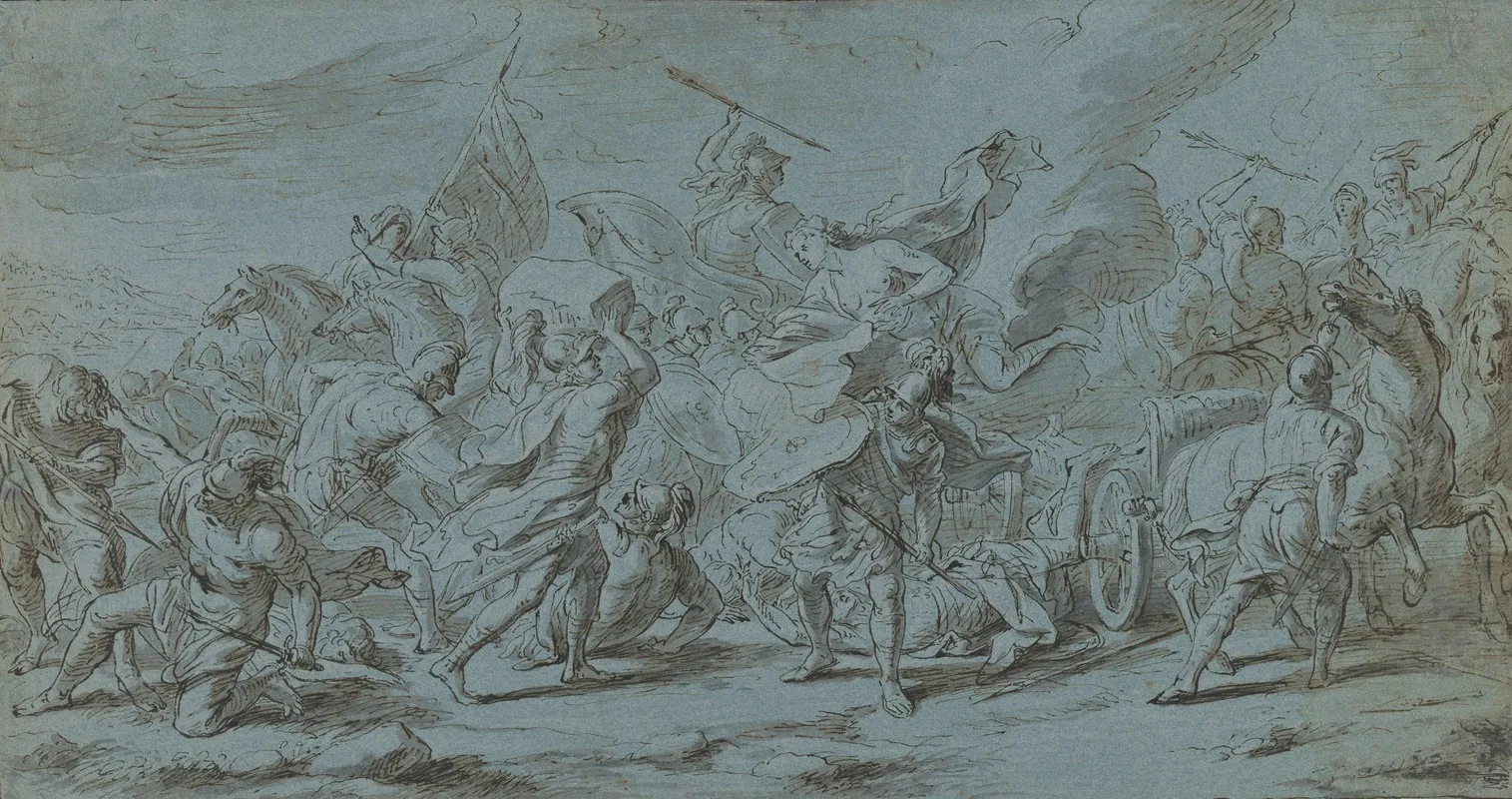 The Battle Of Diomedes And Aeneas From The Story Of Achilles