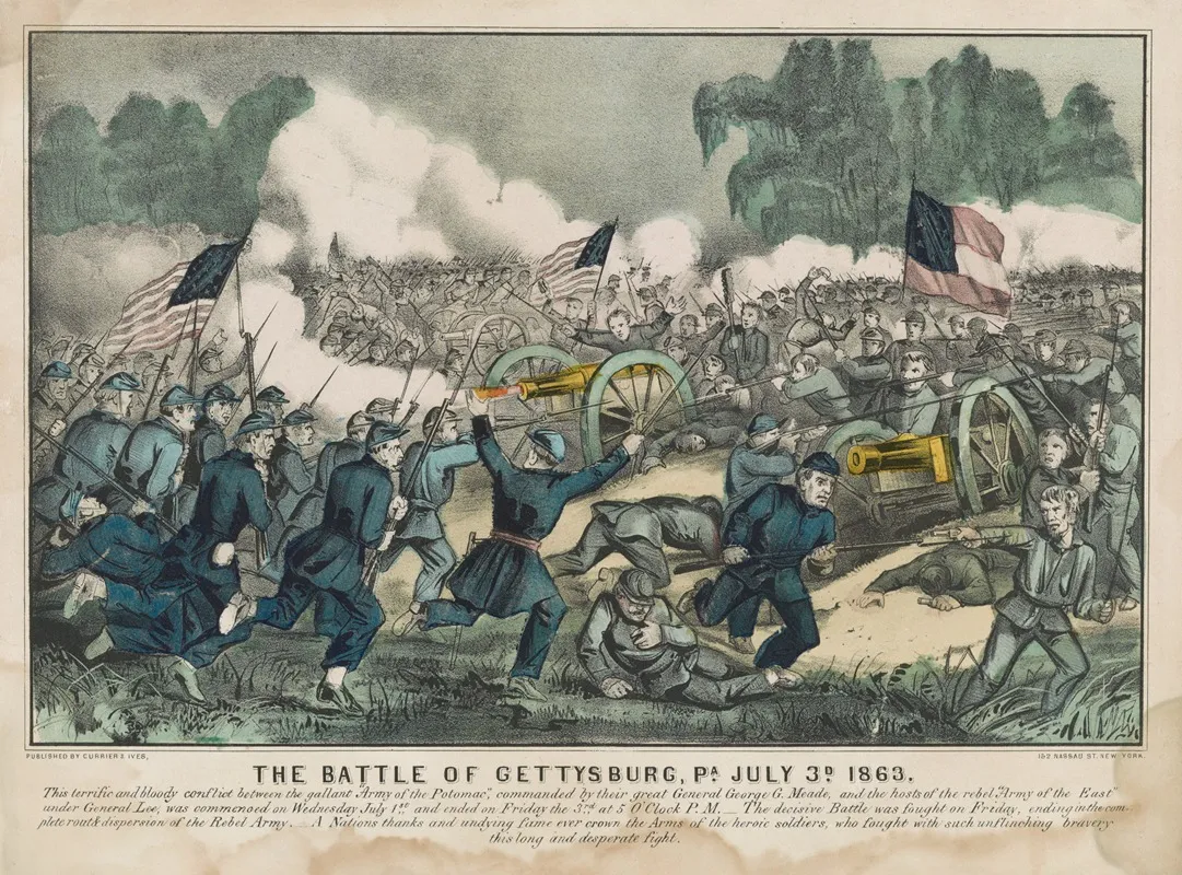 The Battle Of Gettysburg Pa July 3d 1863