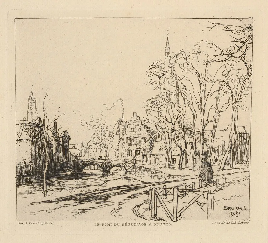 The Beguine Bridge In Bruges