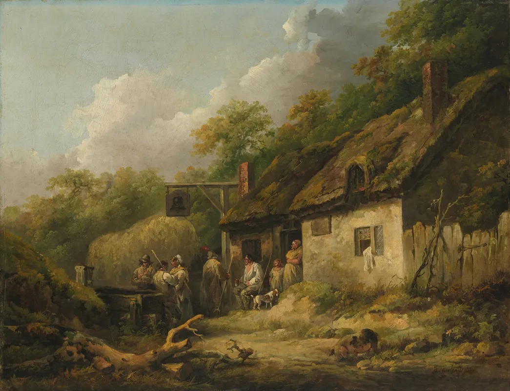 The Bell Inn by George Morland - Canvas Print
