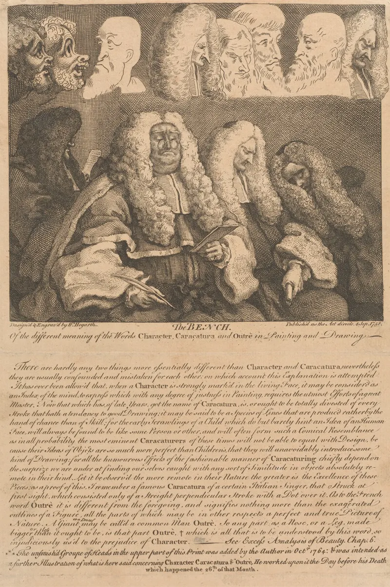 The Bench 2 by William Hogarth - Canvas Print