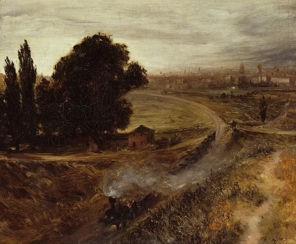 The Berlin Potsdam Railway by Adolph von Menzel - Canvas Print