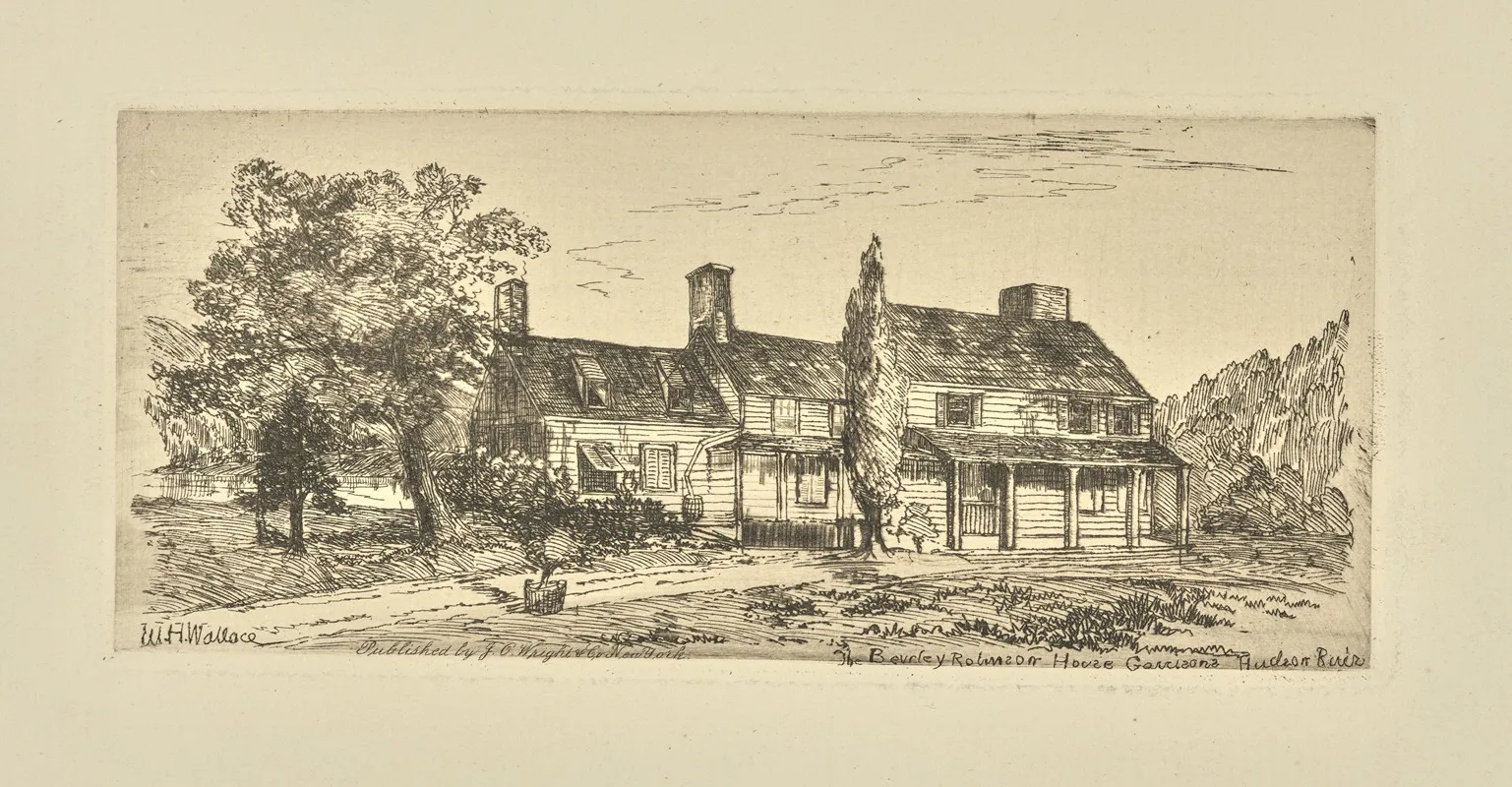 The Bevrley Robinson House Garrisons Hudson River by William Henry Wallace - Canvas Print