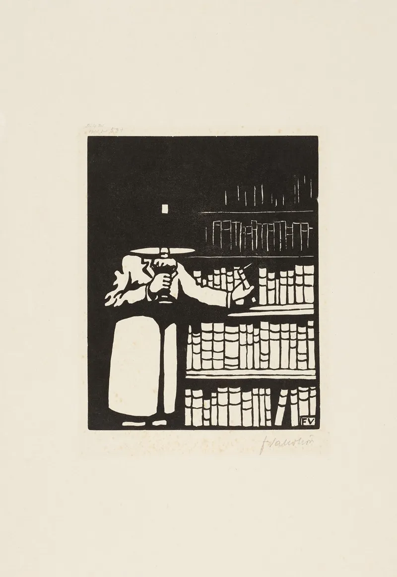 The Bibliophile 3 by Félix Vallotton - Canvas Print