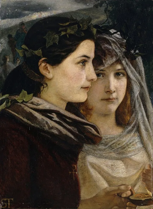 The Blissful by Ernst Stückelberg - Canvas Print