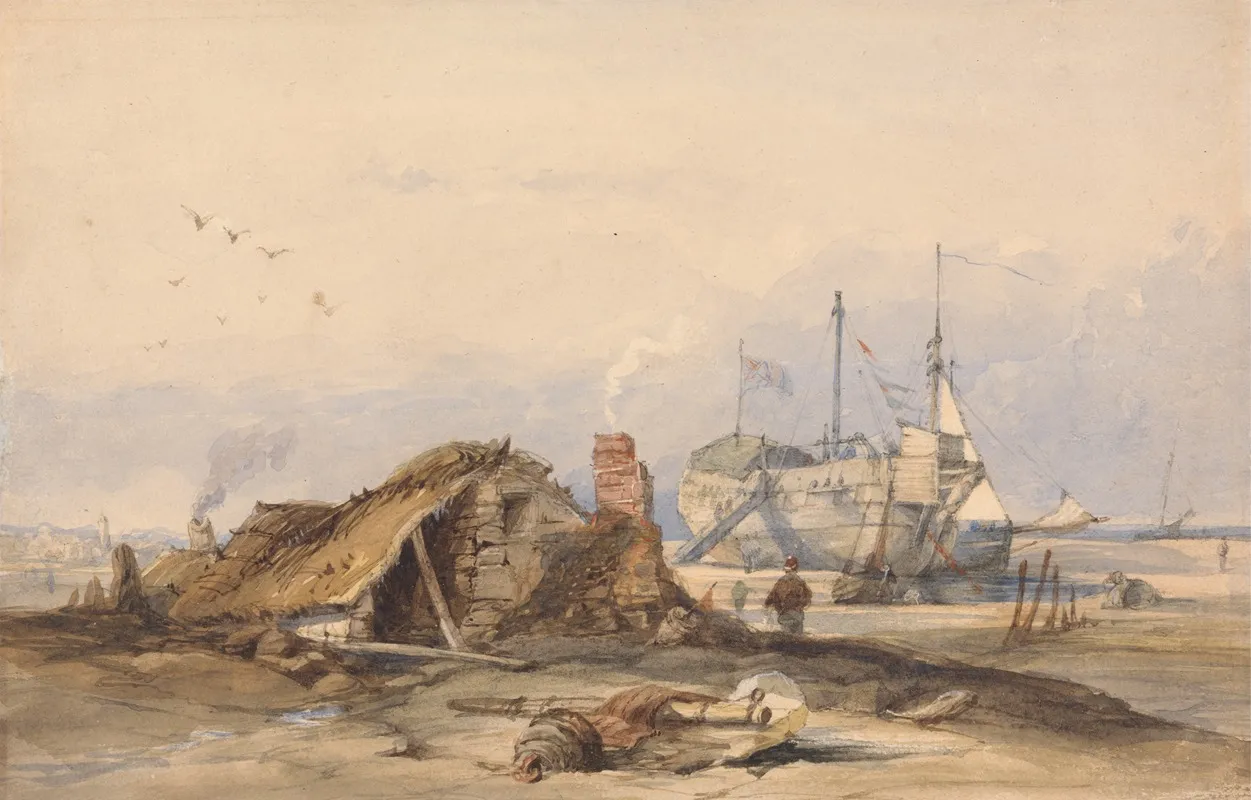 The Blockade Station Rye by Clarkson Stanfield - Canvas Print