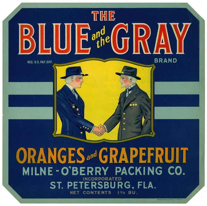 The Blue And The Gray Brand Citrus Label