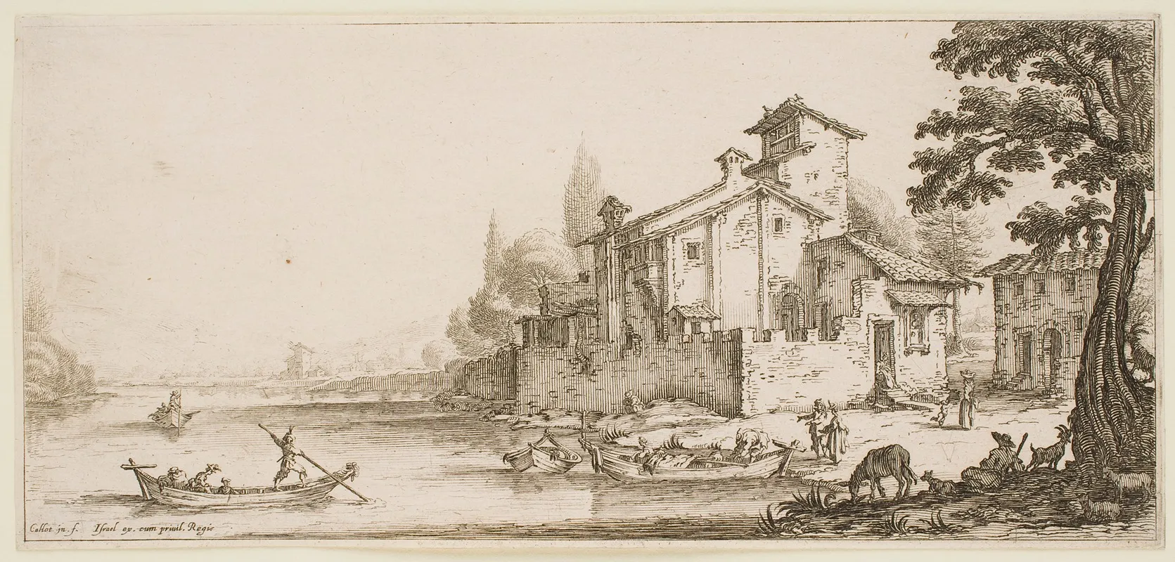 The Boat Ride by Jacques Callot - Canvas Print