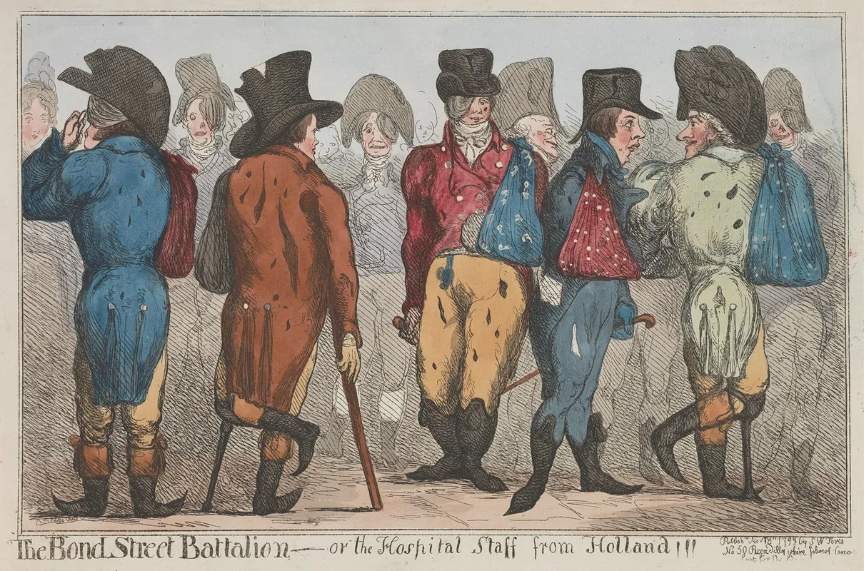 The Bond Street Battalion Or The Hospital Staff From Holland by John Cawse - Canvas Print