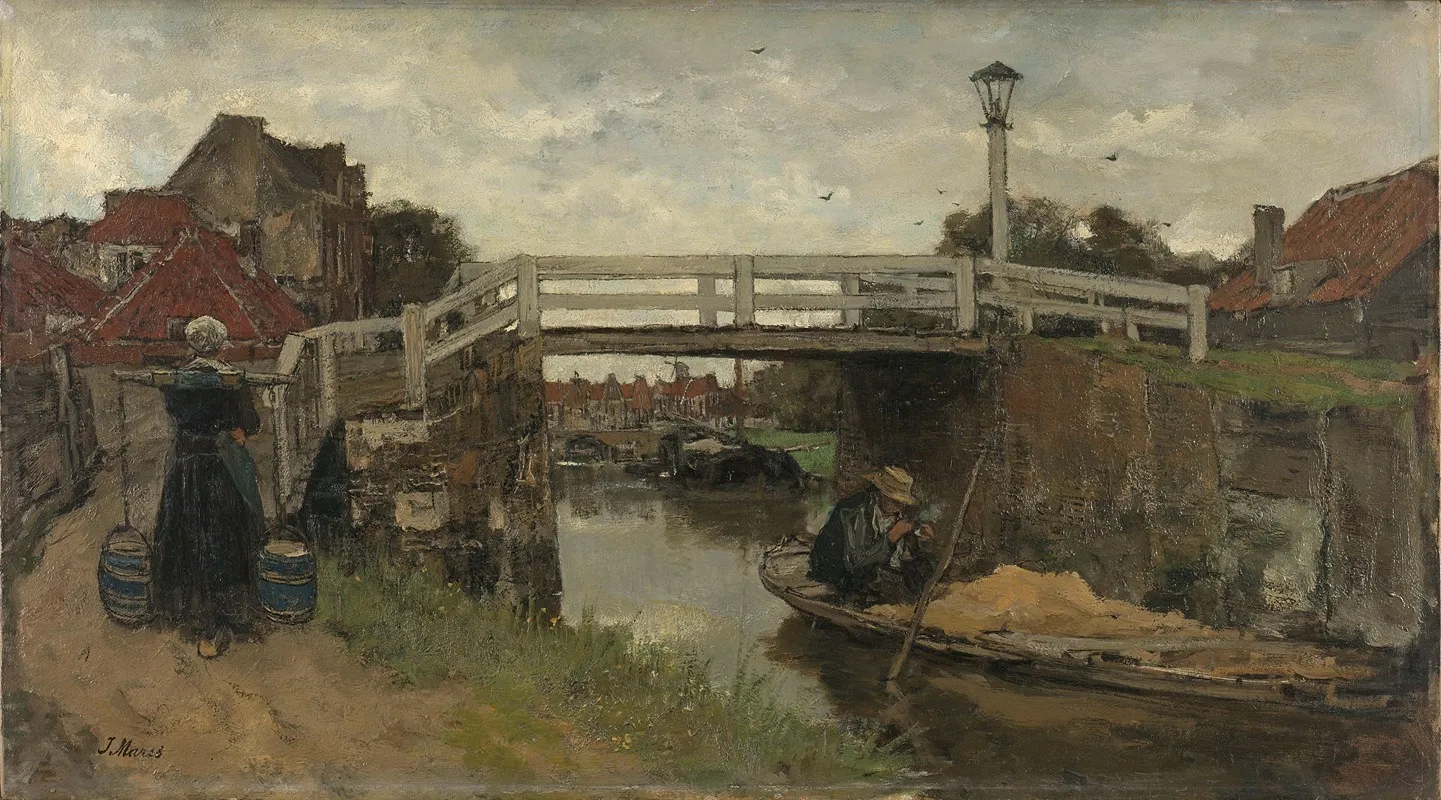 The Bridge 6 by Jacob Maris - Canvas Print